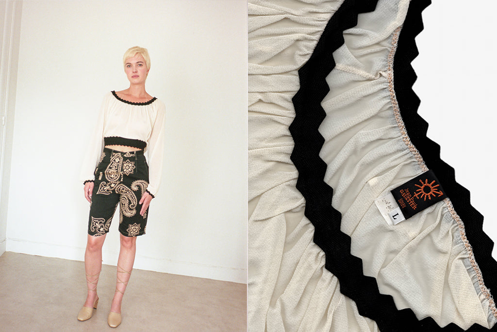 Jean Paul Gaultier Zigzag Mesh Top