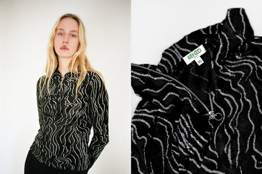 Kenzo Mesh & Velvet Top