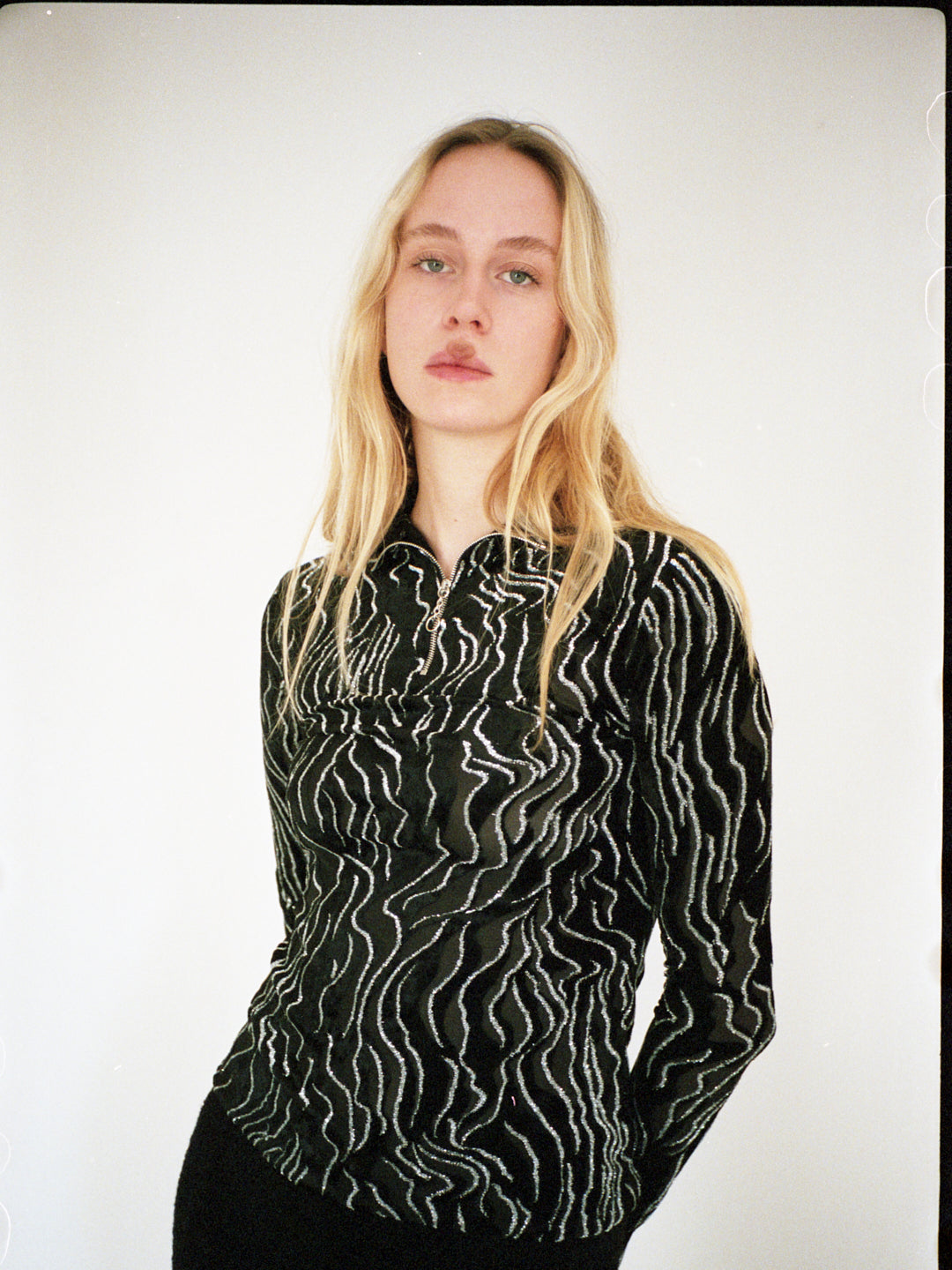 Kenzo Mesh & Velvet Top
