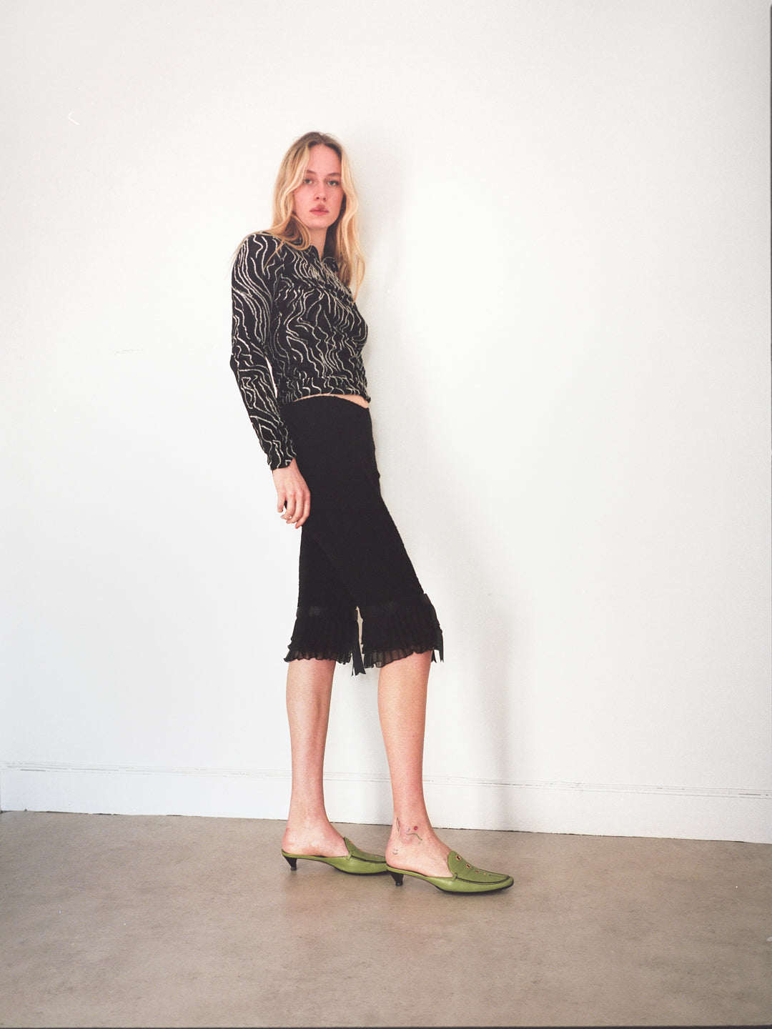 Kenzo Mesh & Velvet Top