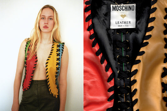 Moschino Leather Gilet