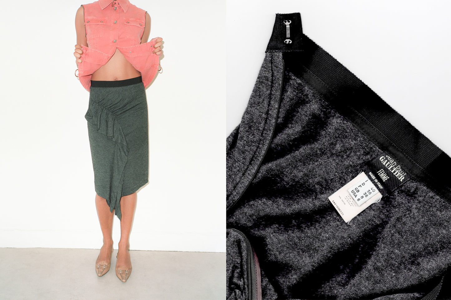 Jean Paul Gaultier Grey Skirt